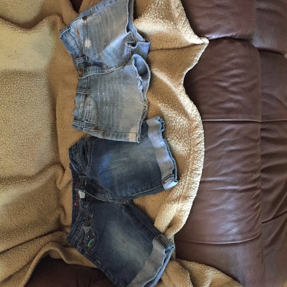 2 girls jean shorts justice and candy coast